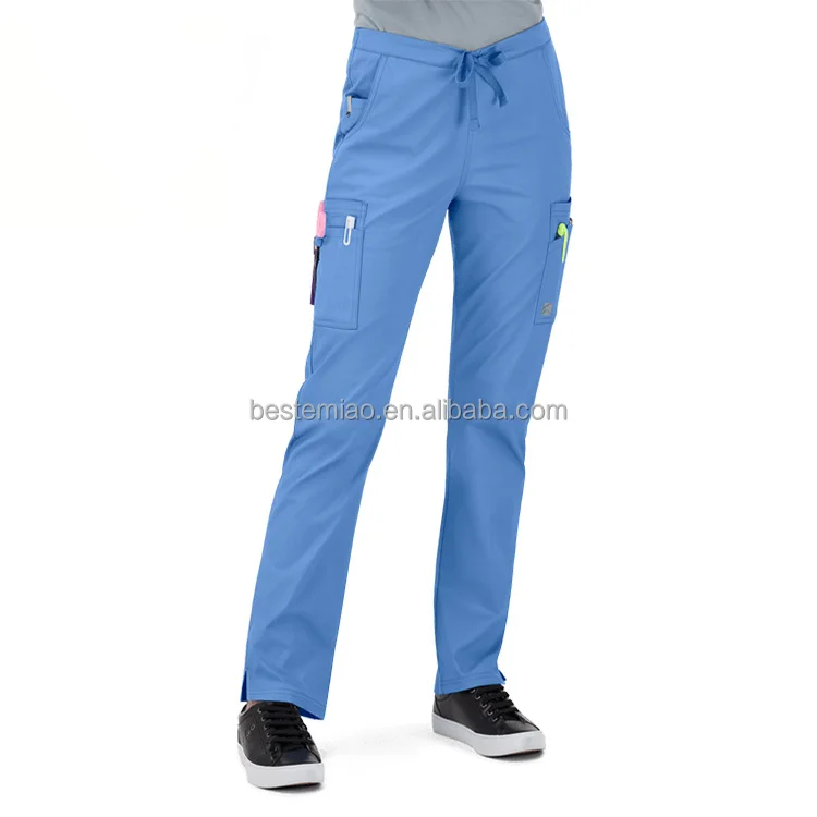 Custom BESTE Scrub Suits Uniform Medico Spandex Stretch Breathable Women Pants