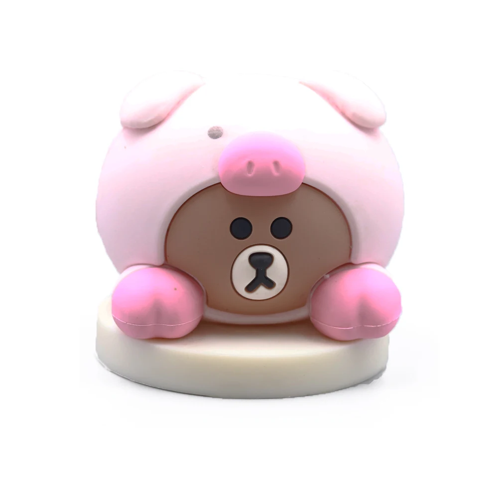 Заводская изготовленная на заказ 3D кукла милый высококачественный медведь игрушки силиконовые настольные украшения рекламный подарок мультфильм фигурка