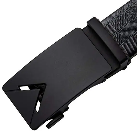 
Mens Belt Ratchet Black with 3 Automatic Buckles Alloy Genuine Leather Belt Mens Belt Ratchet Black with 3 Automatic Buckles Alloy Genuine Leather Belt