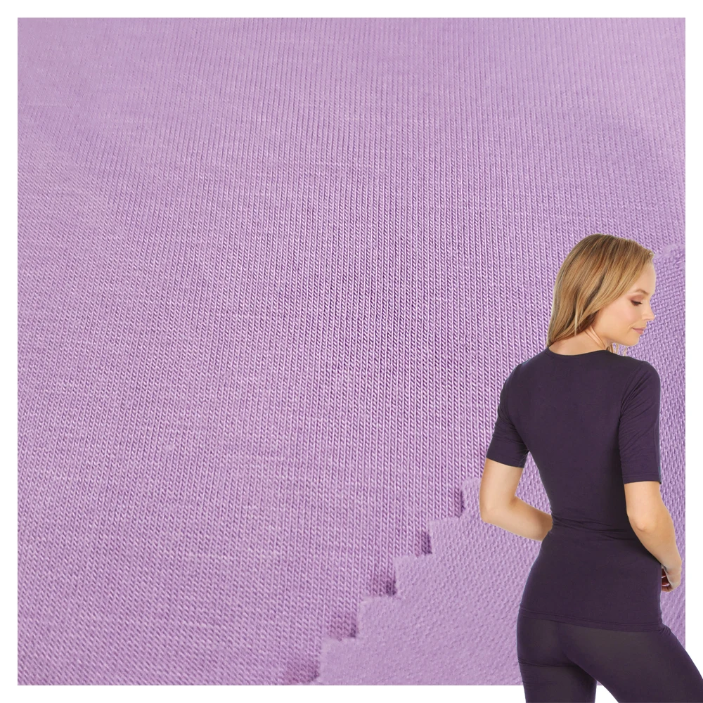 High Stretch Viscose DTY Single Jersey Fabric Thermal Underwear Vest Shirt Fabric