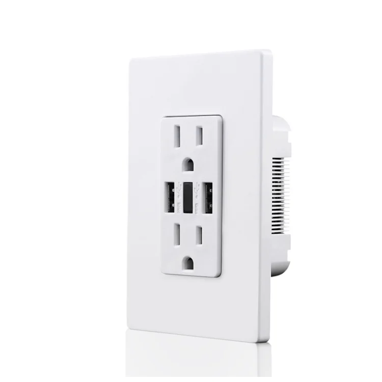 White 2-gang TV F Keystone Jacket Power Outlet Coaxial Usb Wall Plate,face Plates Faceplate CN;ZHE Motion JBFP27 CE ROHS ISO9001