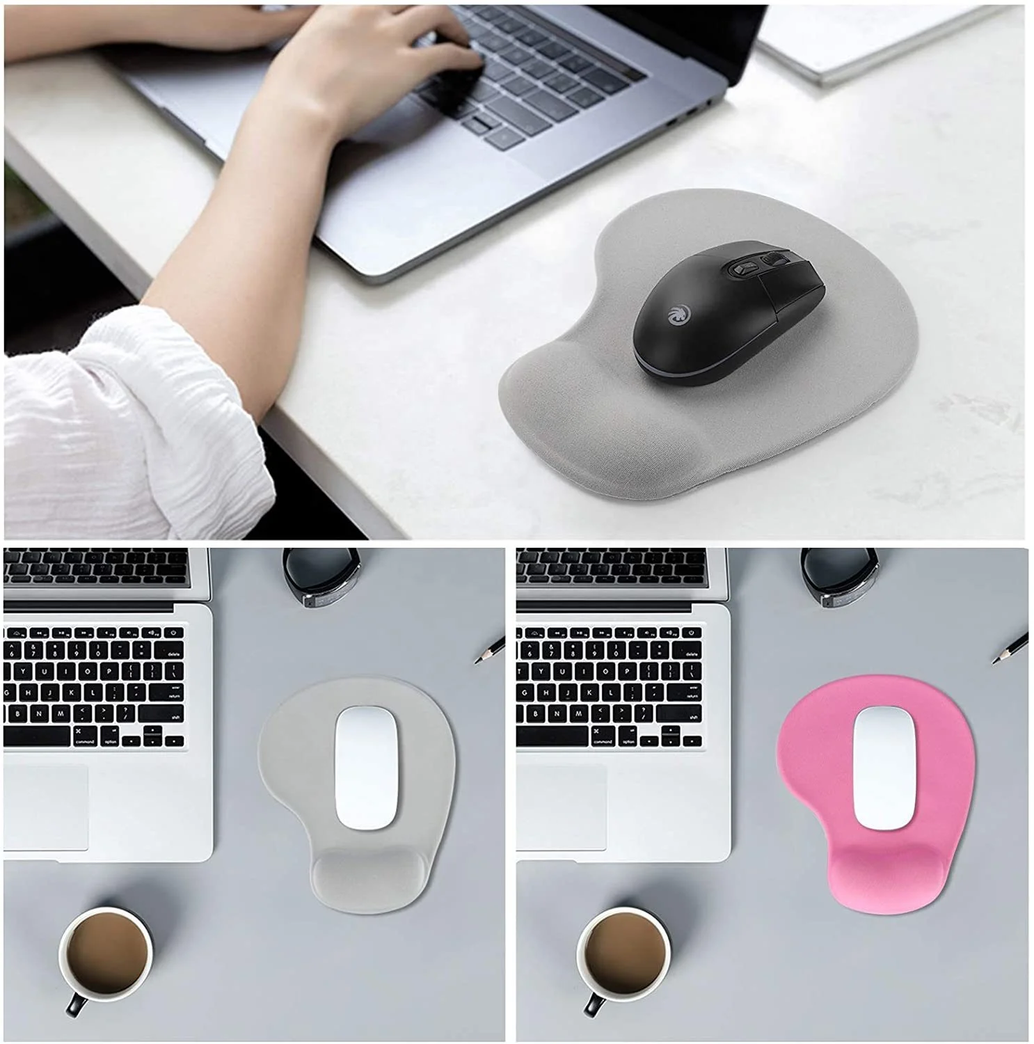 Promotional Ergonomic Printing Mousepad With Wrist Support Protect Your Wrists gel wrist rest  mouse pad