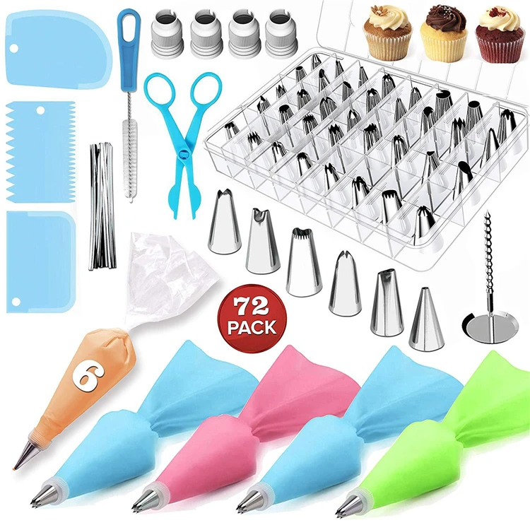 Cake baking decorating tools set Dessert Tools kids baking supplies plastic Pastry Bag Nozzle Decorative scissors Cake scraper