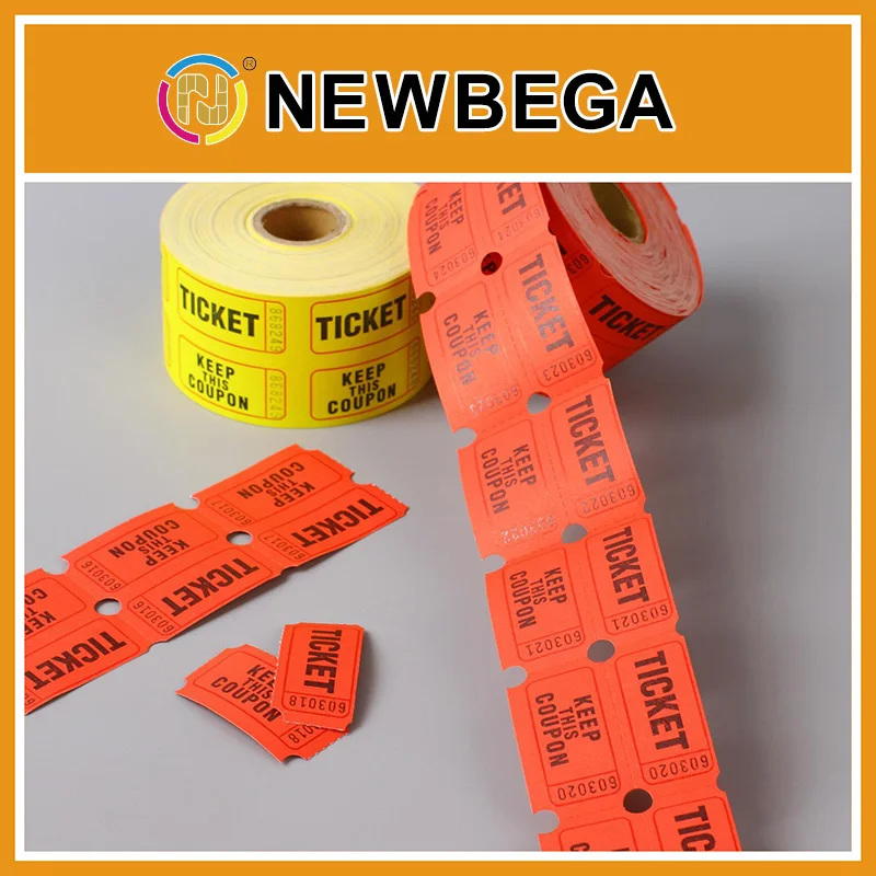 Wholesale custom printing 1000 total blank raffle tickets double roll raffle tickets raffle ticket roll