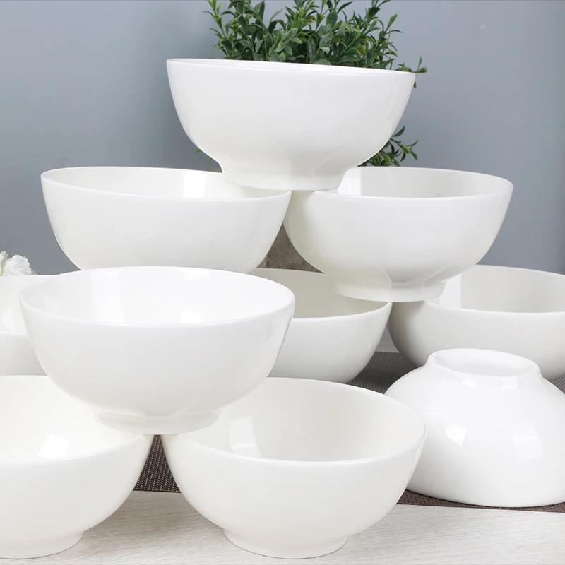 white ceramic bowls round ceramic white porcelain bowls household dinner serving salad custard soups rice bowl