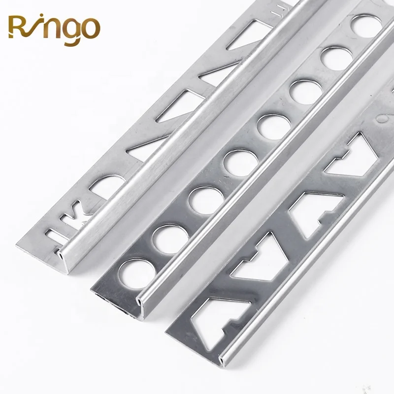 Modern Kitchen Design Stainless Steel Tile Trim Customized Tile Edge Trim Modern Style Metal Corner Profiles Tile Accessories