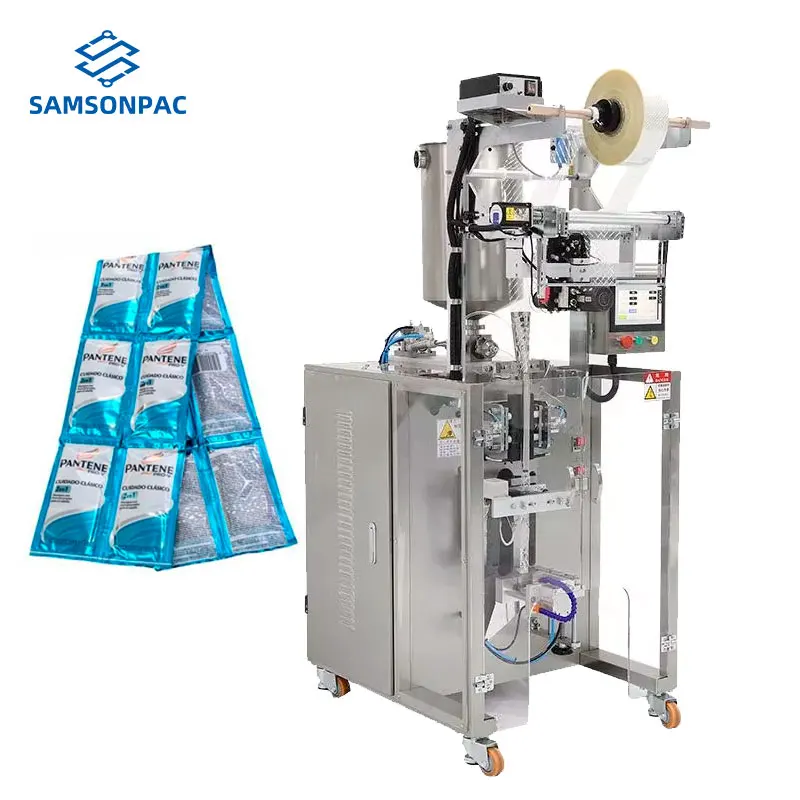 Korean Commercial Semi Automatic Stirring Black Bean Spicy Salted Garlic Red Tomato Cayenne Chilli Paste Sauce Packing Machine