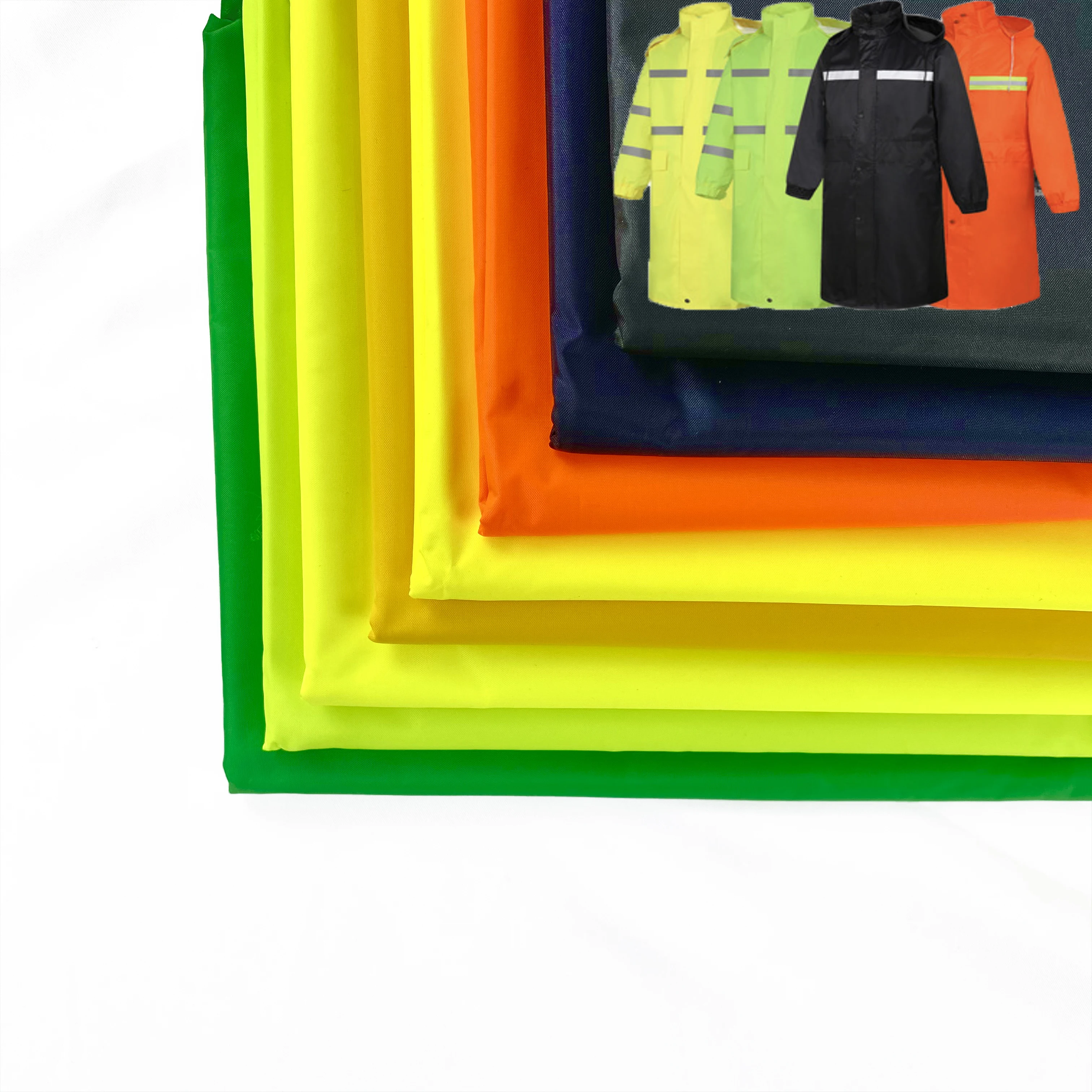 
HOT SALE 190T taffeta 100% Polyester HV/NHV Waterproof fabric 200gsm PVC/PA coated for Raincoat/ Tent/ Car cover 