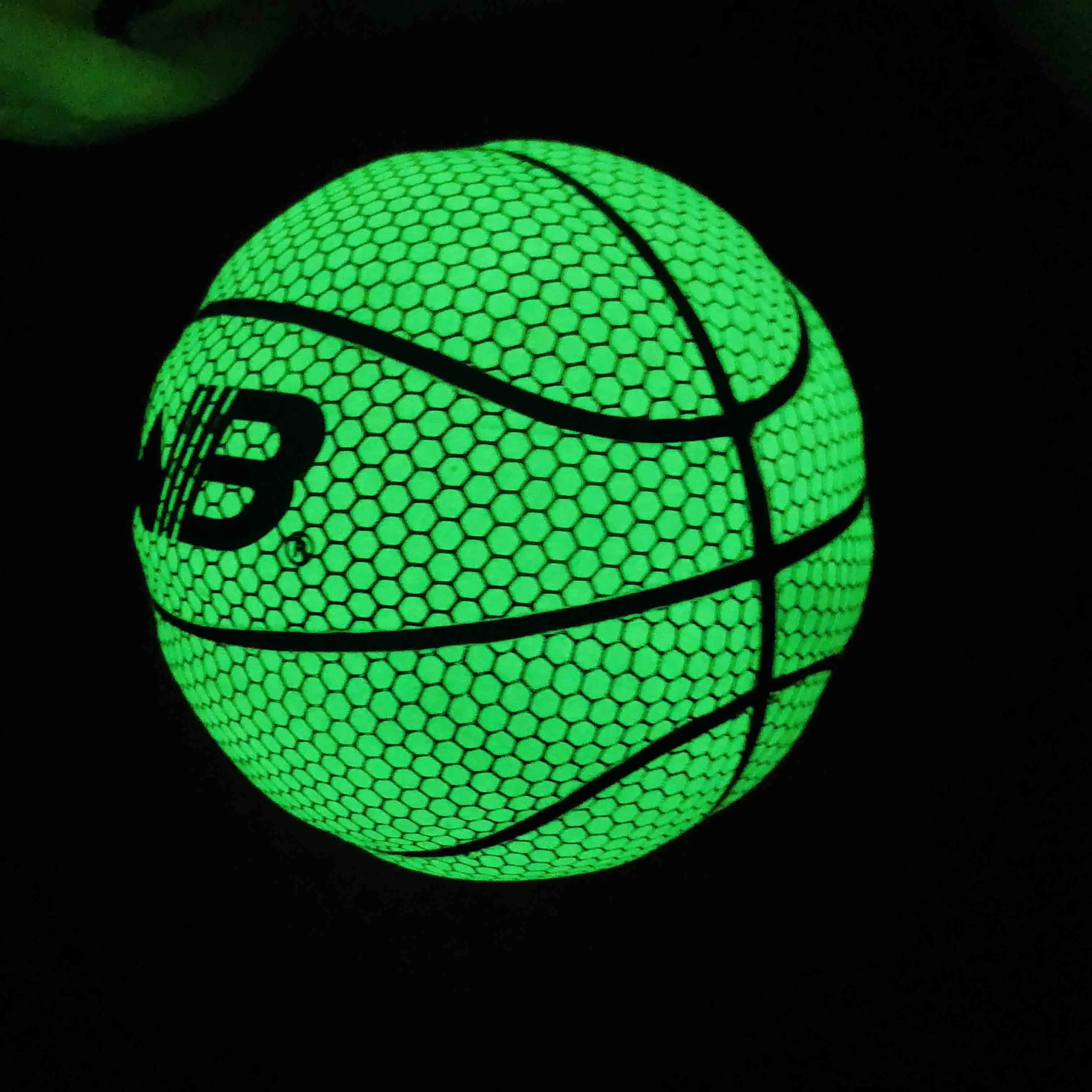 
glow holographic reflection ball shine ornament fluorescent mini basketball 