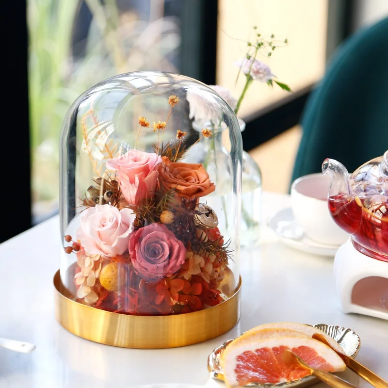 Every Love Only Infinite Rose Scented Eternal Flowers Real Natural Preserved Roses in glass dome Perfect Christmas gifts