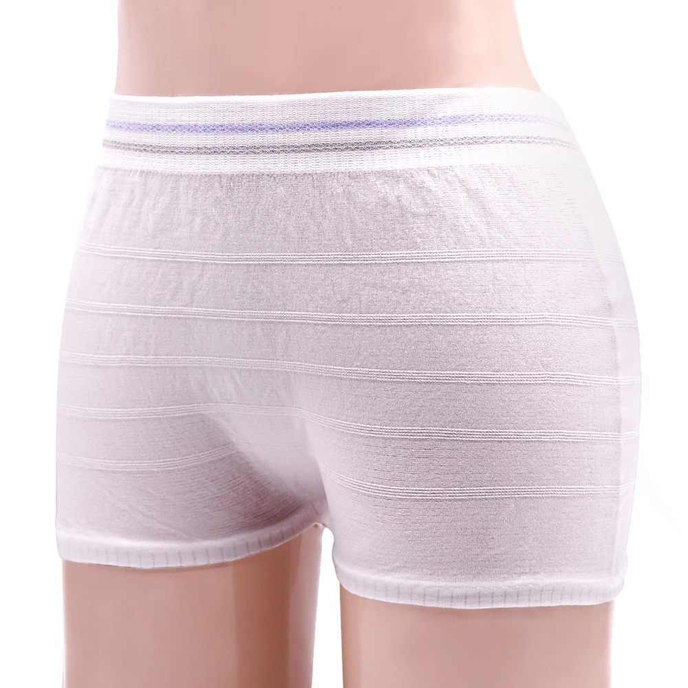 White Disposable Mesh Panties For Women Maternity Underwear Polyester High Waist Abdomen Postpartum