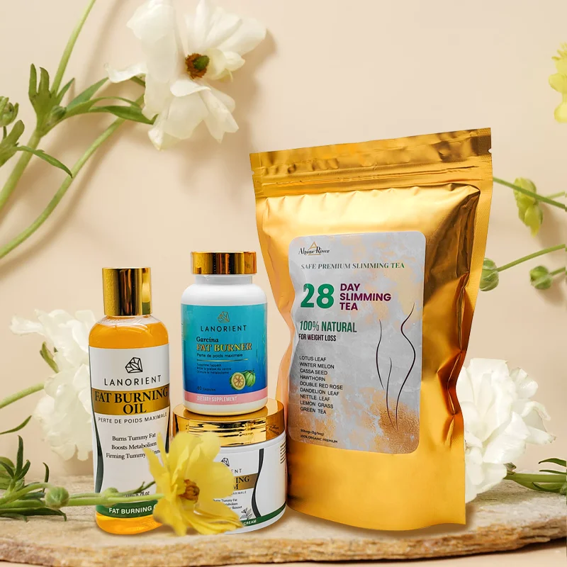 Private Label Natural Organic Body Weight Loss Belly Fat Burner Shaping Cellulite Burning Sweat Slimming Cream Set For Women