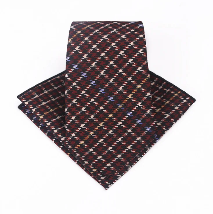 
Chiffon tie suit retro printed polyester tie floral pocket scarf man tie woman 