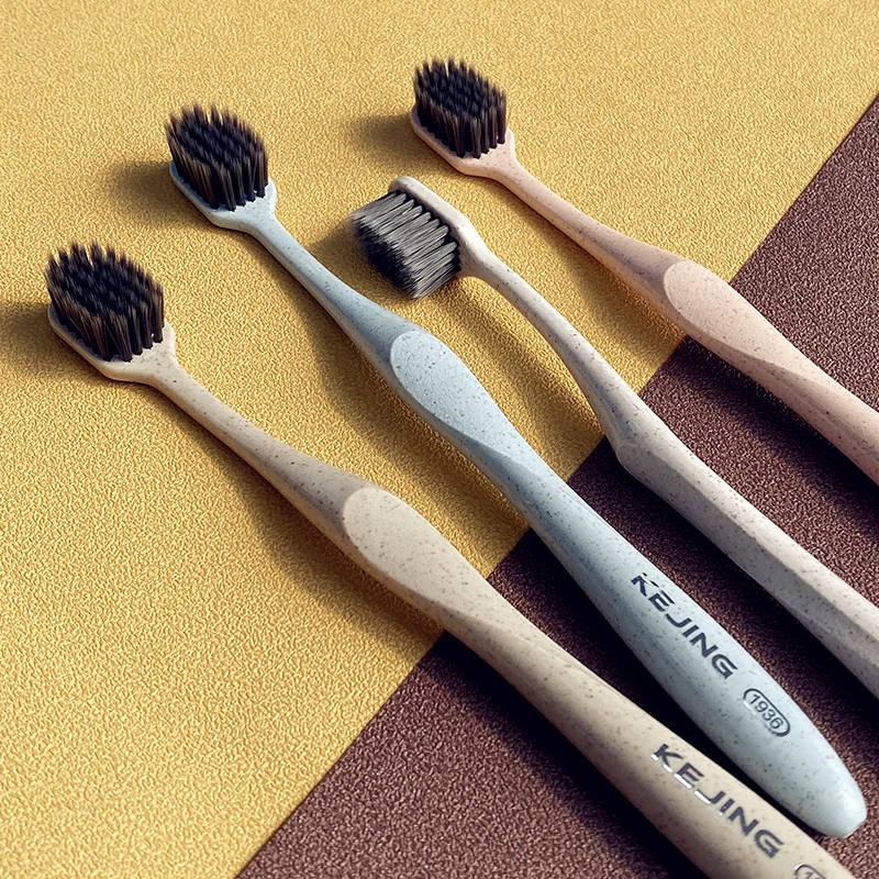 New adult use Biodegradable toothbrush Silicone tooth brush Wheat Straw Toothbrush