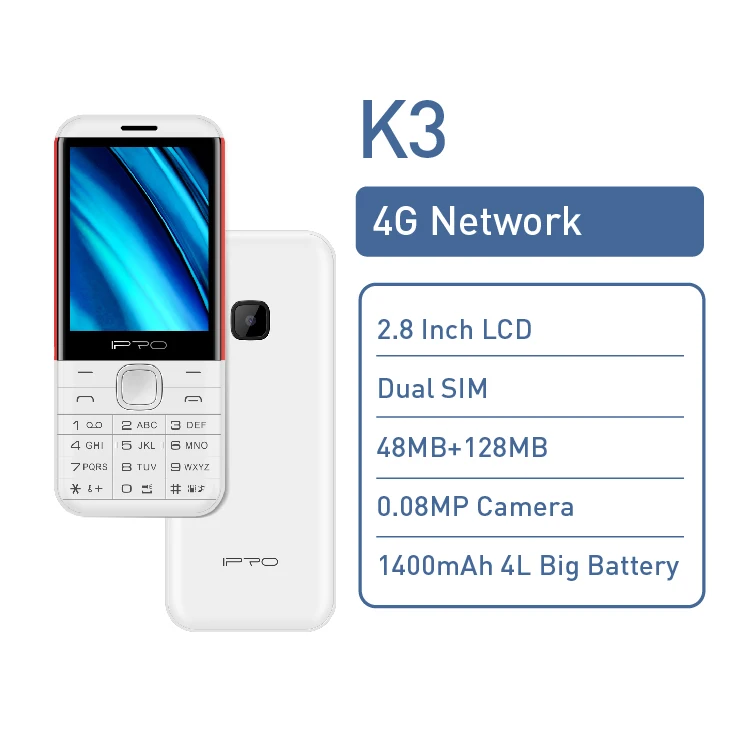 IPRO K3 Best Selling 4G Lte Mobile Phone with Dual SIM OEM&ODM Feature Phone 4g Lte Cellphone Suppliers Keypad Mobiles 4g