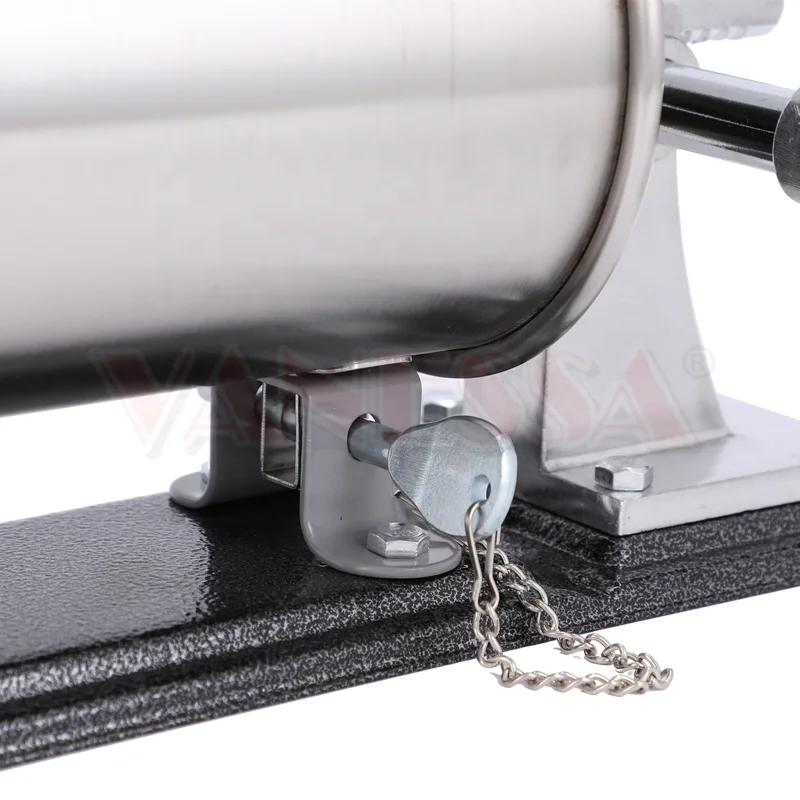 4L Manual Stainless Steel Sausage Maker With 2 Table Clamp For Home And Commerical Use