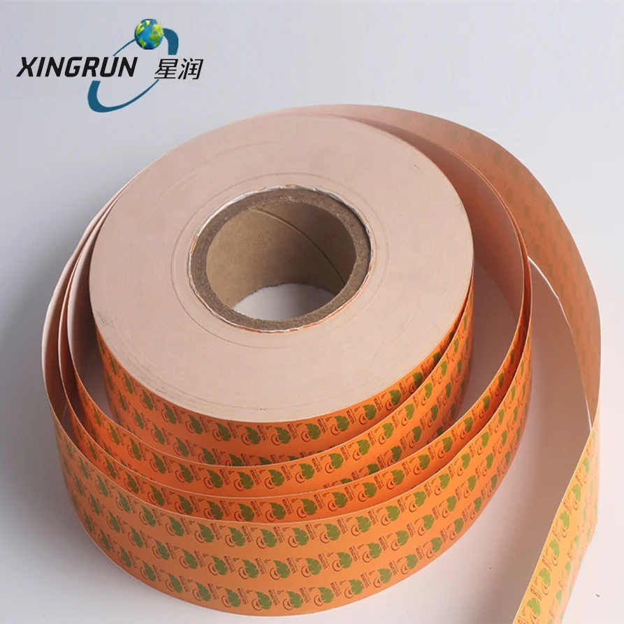 Custom Hot Sealed Coated Paper Tea Bag Nylon Triangle Teabag Tag Label Roll For Packing Machine