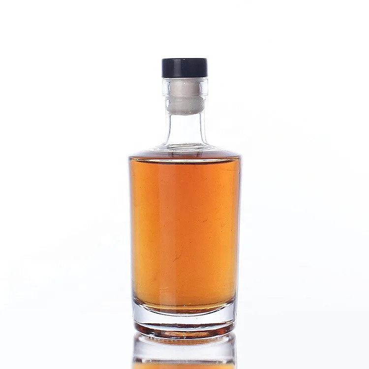 Wholesale 100ml mini vodka bottle whisky sealed wine lass bottle with cork stopper