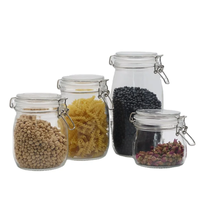 500/750/1000/1500Vacuum Glass Storage Jar With Cover Jars Seal Lids / heat-resistant glass jar /Glass Containers With metal Lids