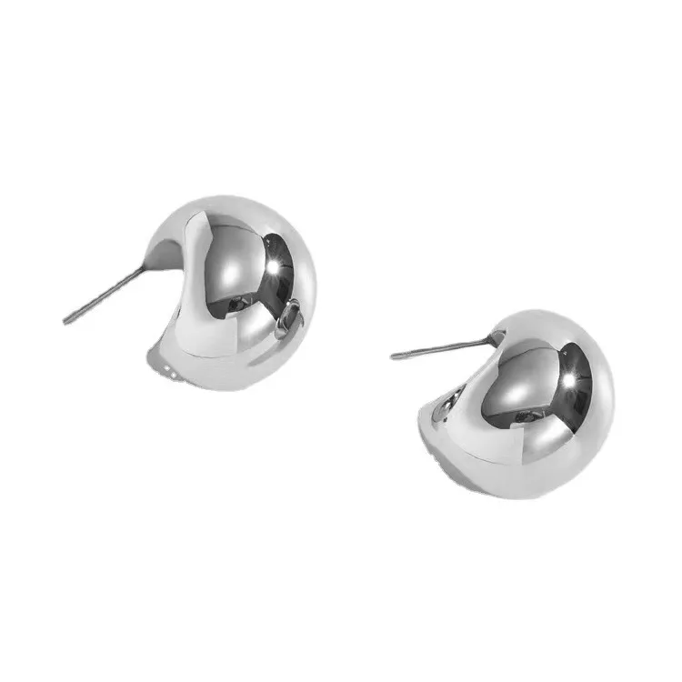 Luxury Thicker Chunky Hollow Earrings 18K Gold High Quality Finished Jewelry Waterproof Unique Model