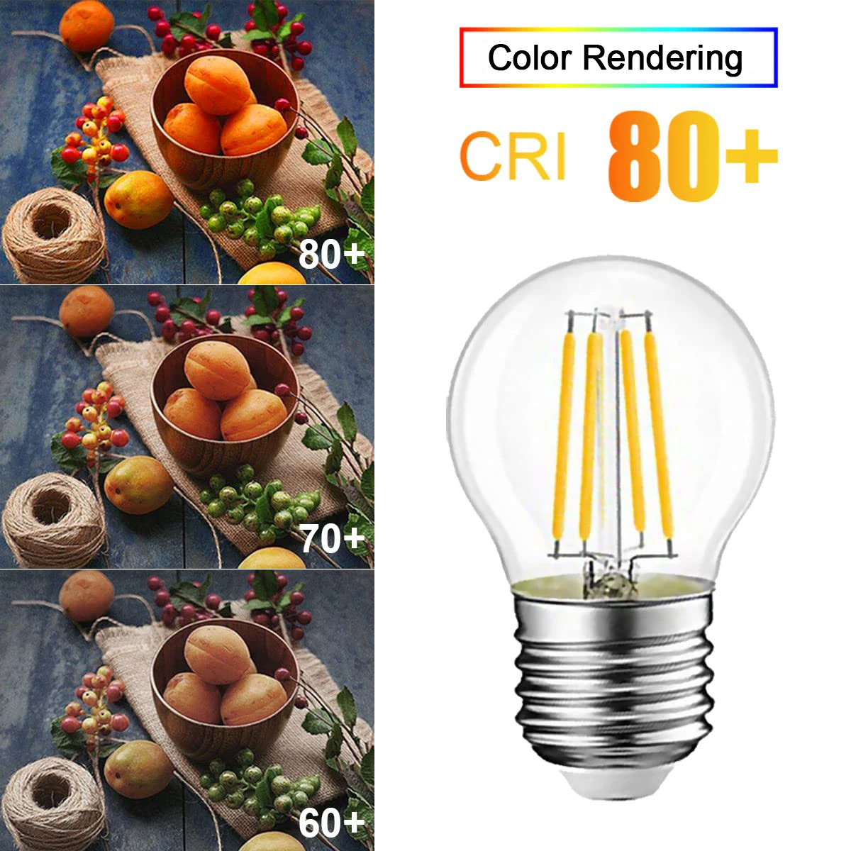 2023 G45 LED filament edison bulb E26 E27 Base 4w 5W 6w industrial decorate bulb vintage led filament light bulb