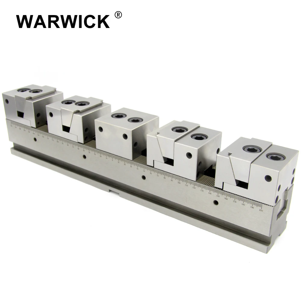 
Multiple clamp vice in row for CNC machine 