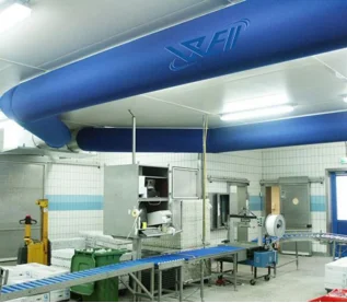 Leading Producer Flexible Connections Ventilators Air Conditioning Fabric Air Duct For Production Line