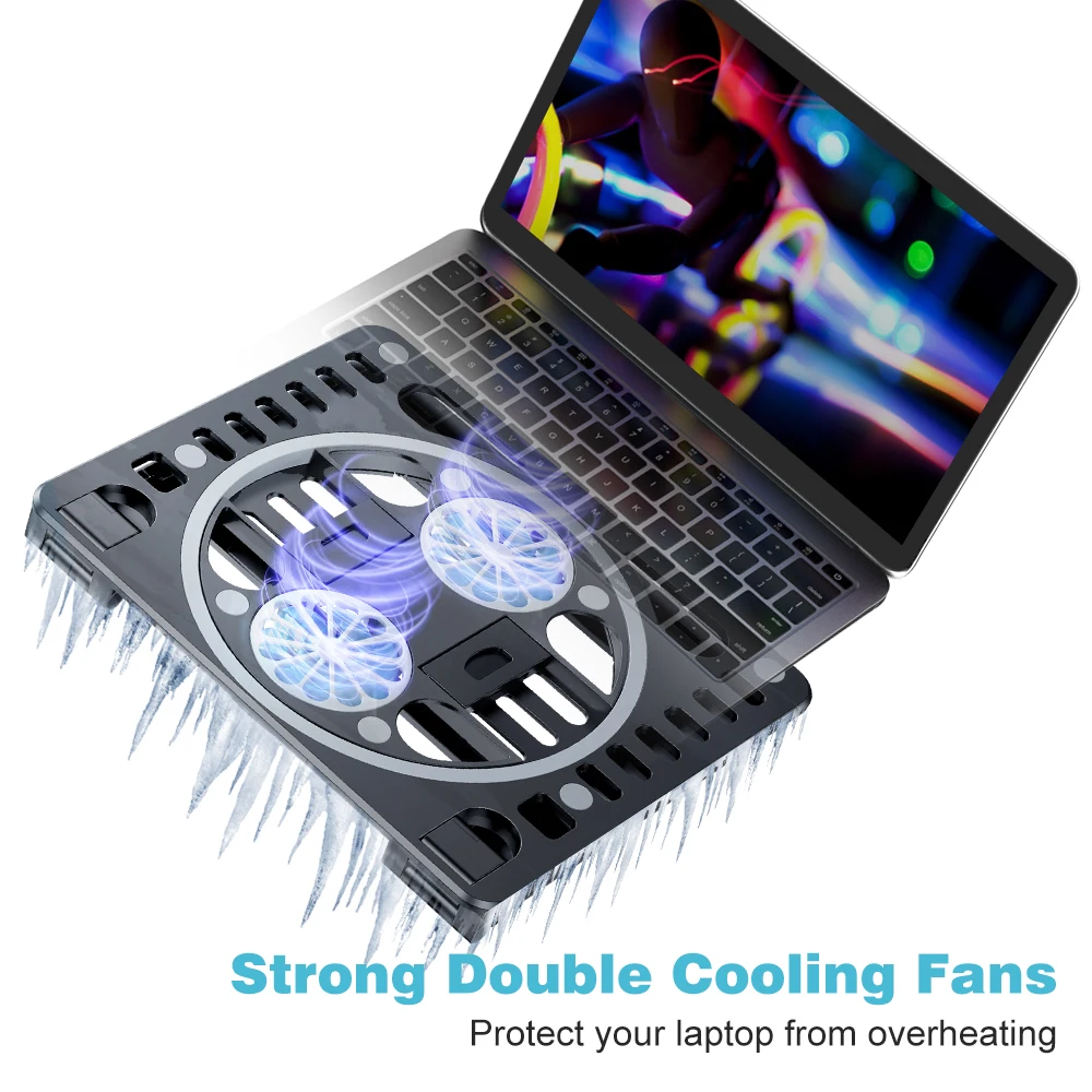  Non-slip Soporte De Para Laptop Holder Multi Adjustable Angle Cooling Fan