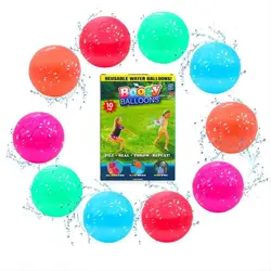 Silicone Water Balloon Bomb splash 10Pcs Bunch For Kids Rapid Fill Summer Pool Ball Reusable Water Balloon