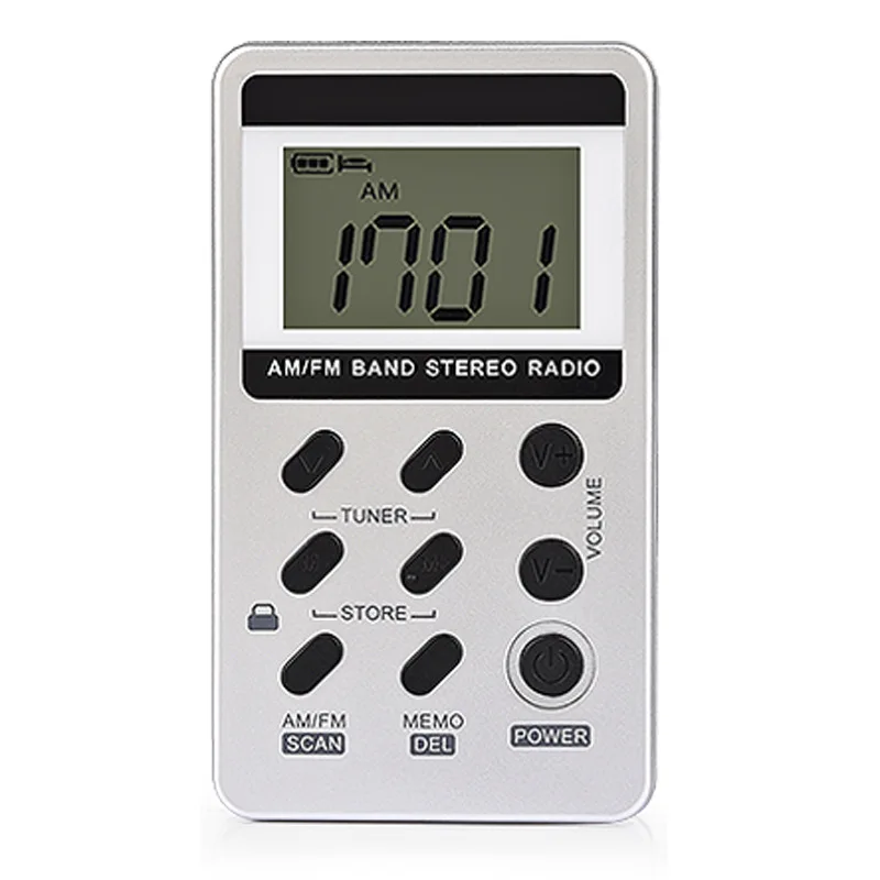 2025 mini digital tuning radio  Mini AMFM Radio Receiver Rechargeable Batteries Retro Clock Function Sleep Earphone Radio