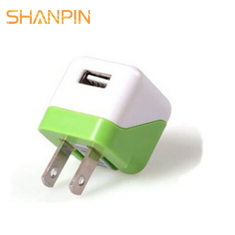 Factory promotion flat US plug usb wall charger 5V 1A