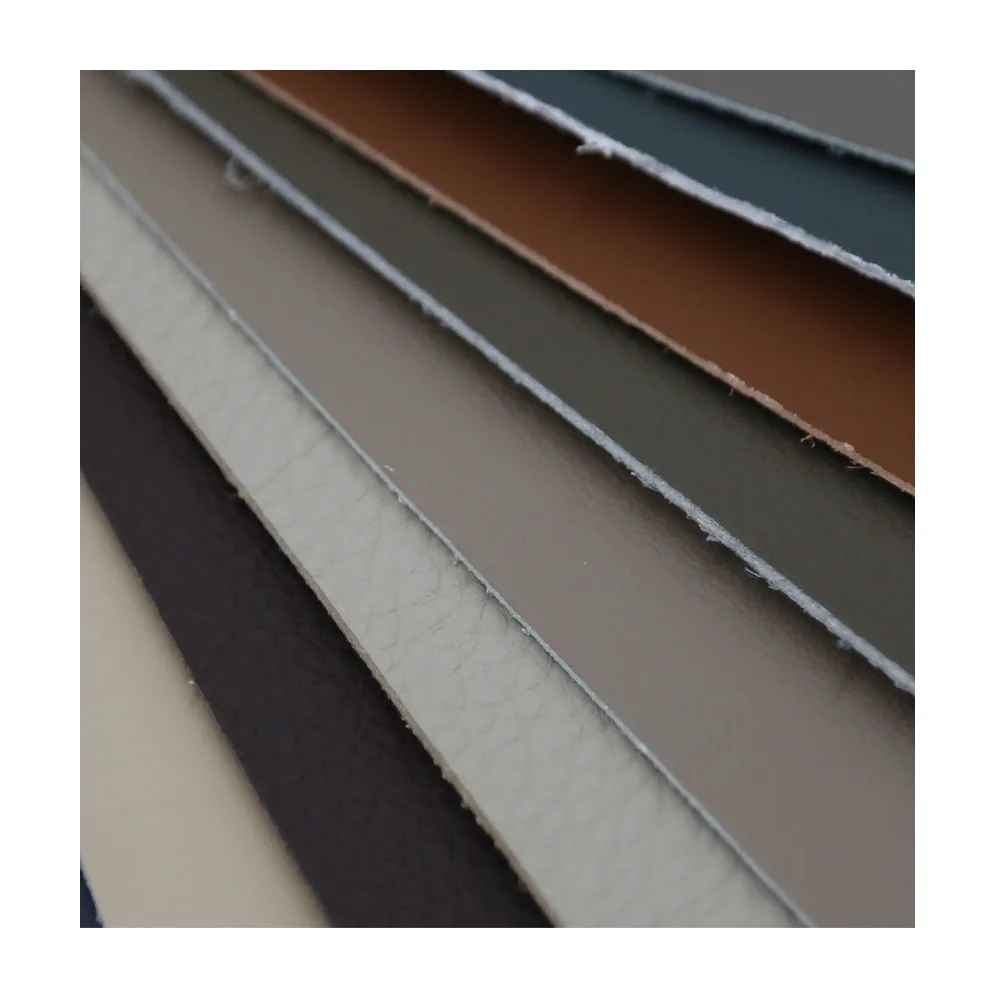 High quality best price multicolor Cow skin fiber PU Microfiber for sofa fabric Upholstery car seat Decorative leather
