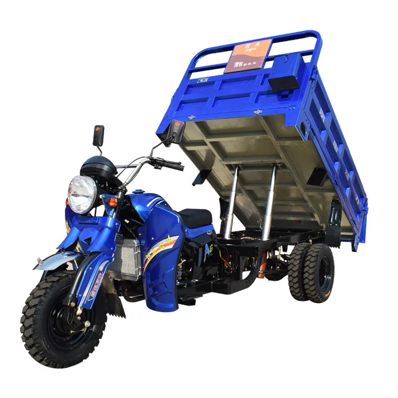 Hot Sale 5 Wheel Tricycle Cargo Motorcycle For Agriculture 200CC 250CC 300CC Gasoline Powered With Dumper Motorized Drive