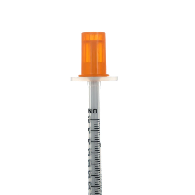 ZS Or Customized Medical Disposable Insulin Syringe 1ml 0.5ml Diabetic Insulin Syringe With Fixed Needle