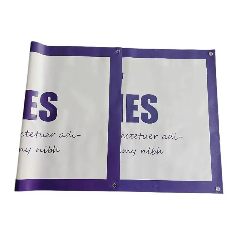 Custom logo advertising banner waterproof outdoor vinyl double side advertising printing banner