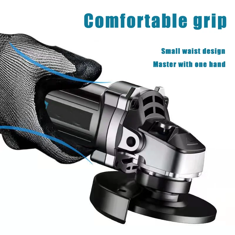 125mm M14 Click Nut Variable Speed Low Speed Electric Angle Grinder Correction Electric Woodworking Tools for Metal Cutting Wood