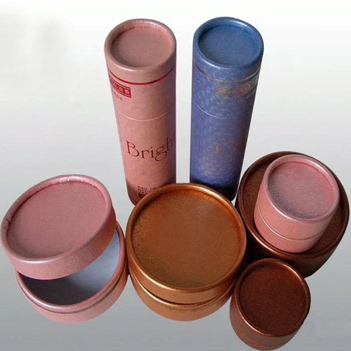 Custom Printed Paper White Cardboard Tube for Packing Personal Care Jars Cardboard Tubes with Lid