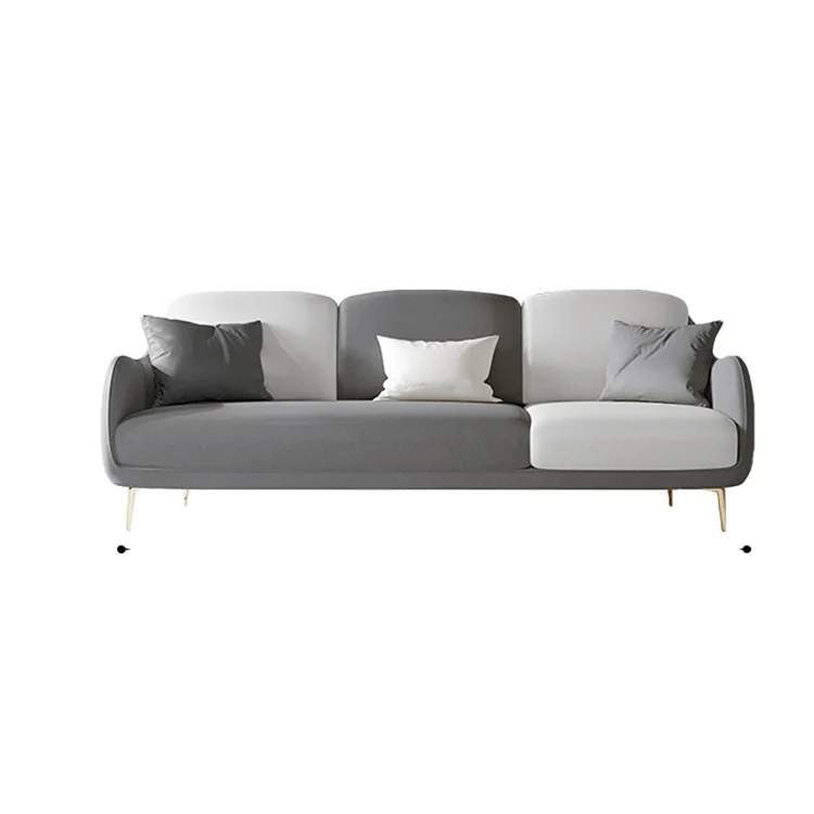 Full set technology cloth natural down filler three seater new york dining suite sofa