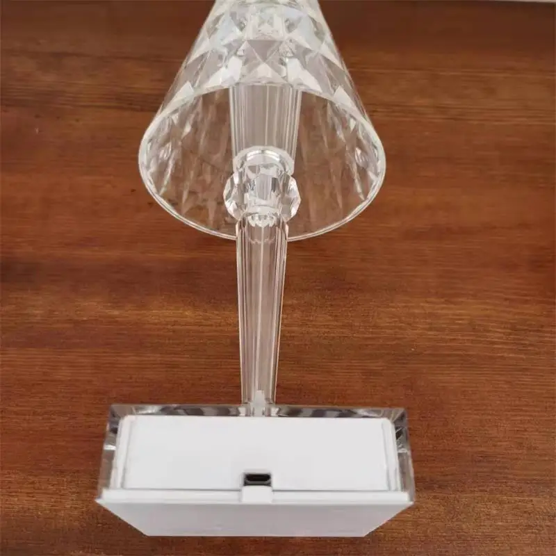 Алмазная Настольная лампа с USB-зарядкой, акриловый декоративный светильник для спальни, прикроватная Хрустальная настольная лампа, подарок, ночник, осветительное приспособление
