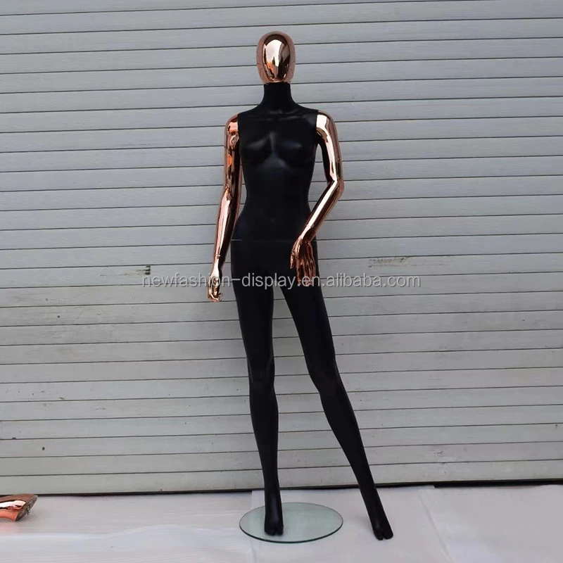 Wholesale Price Women Dress Form Whole Mannequins Display Clothing Plastic Black Chrome Rose Gold Female Mannequins Full Body