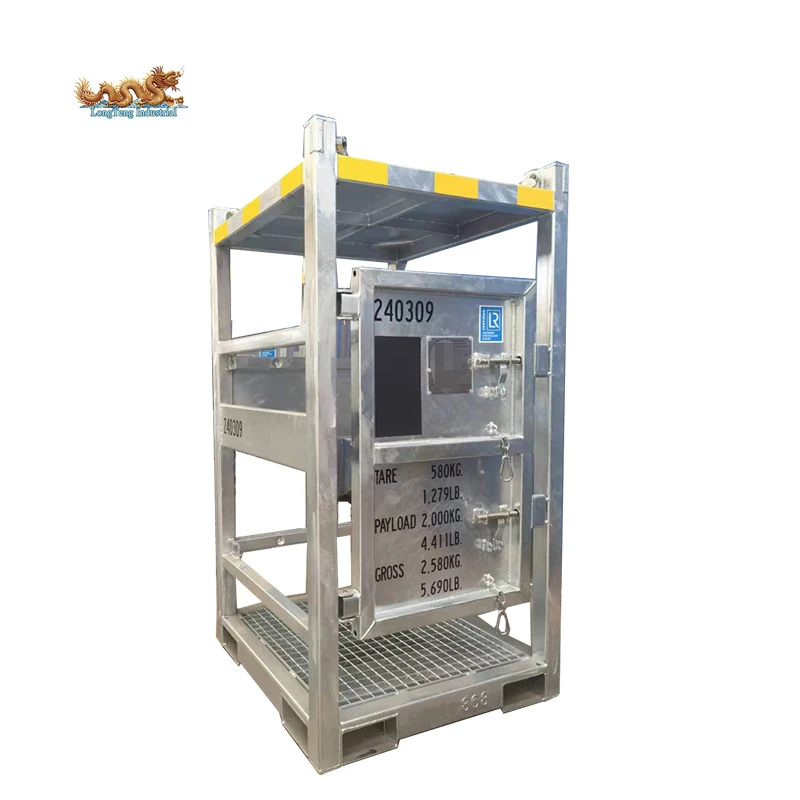 Hot Dip Galvanized DNV 2.7-1 Standard 16 Gas Cylinder Offshore Bottle Rack