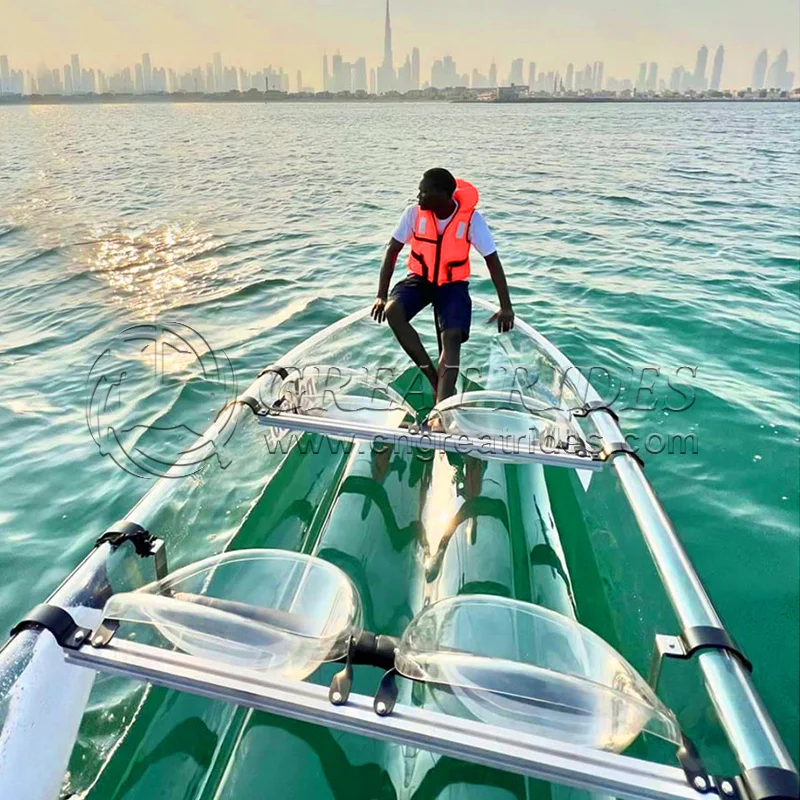 6 person Super Capacity clear boat Powerful motor boat Transparent Seat Clear Kayak