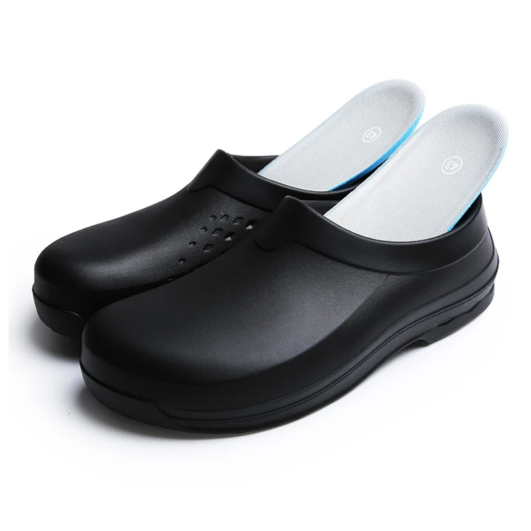 High Quality Anti slip Rubber Sheet Cook Chef Shoes In Stock Cleanroom Food Industry EVA Clogs