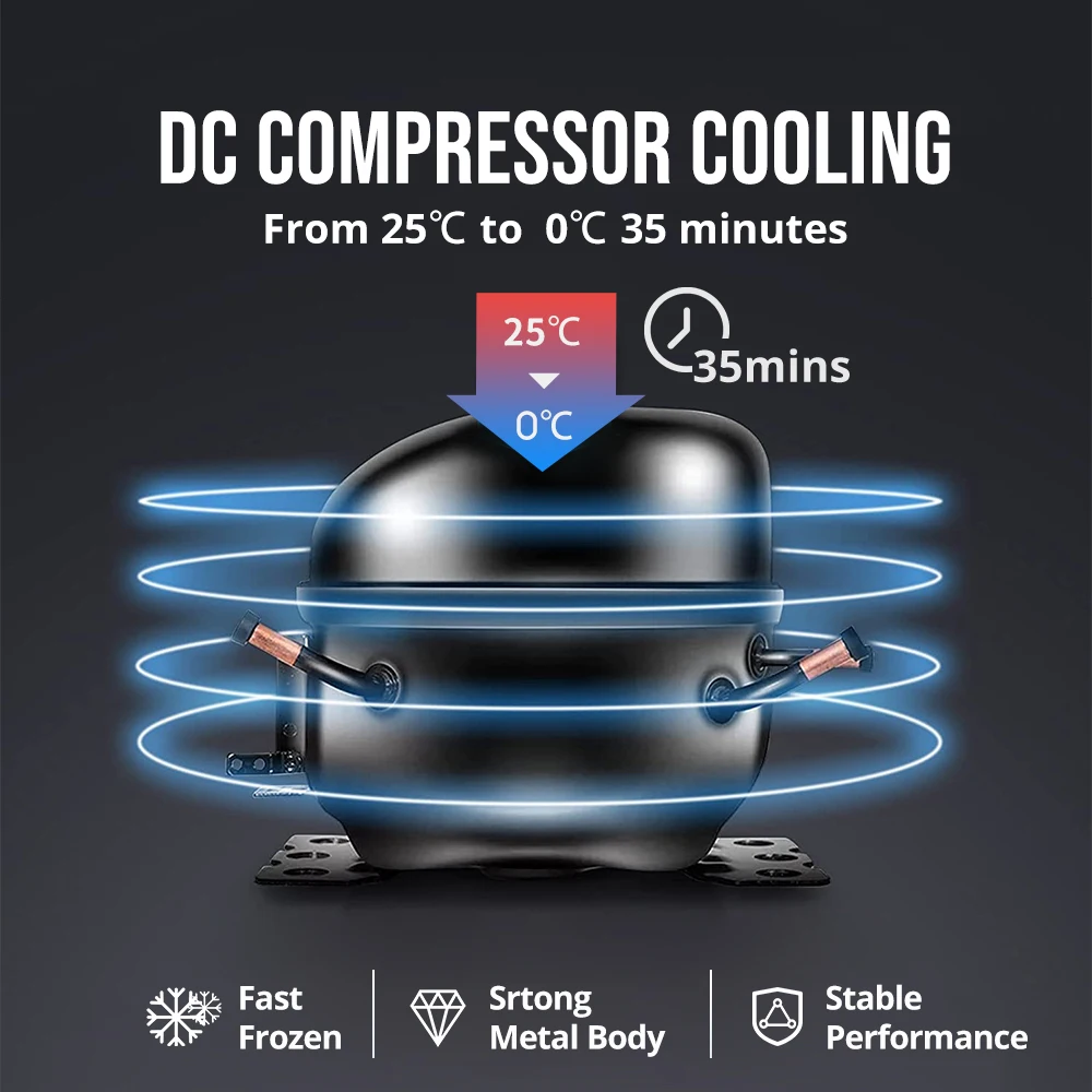 Hot Sale 23L Car Refrigerator Drawer Rv Fridge 12V Marine Fridge with Stainless Steel Track