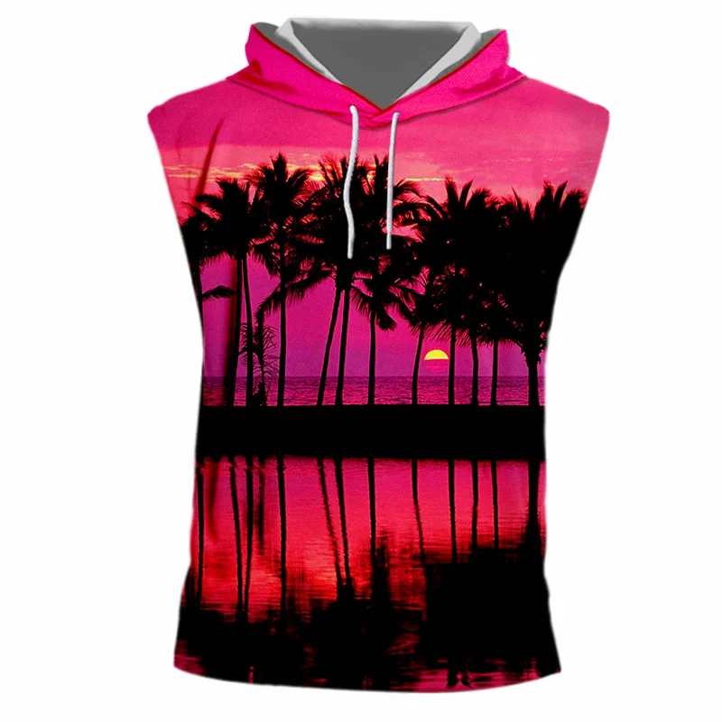 Оптовая продажа, модный мужской спортивный жилет без рукавов с капюшоном для спортзала