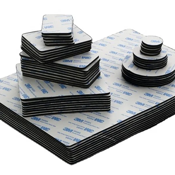 Profession Die Cut 3M 9448A Double Sided EVA Foam Tape ,White Black,Thickness 2mm