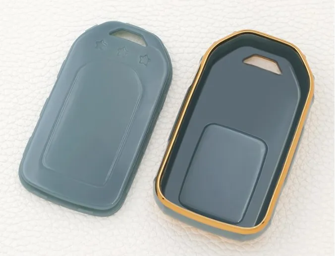 Factory Sales Gold Edge Car key cover shell TPU Auto key case for HONDA CIVIC ODYSSEY ACCORD