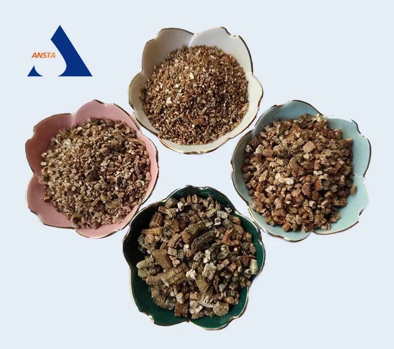 Lingshou 1-3mm 2-4mm 3-6mm Golden Expanded Vermiculite for Agriculture
