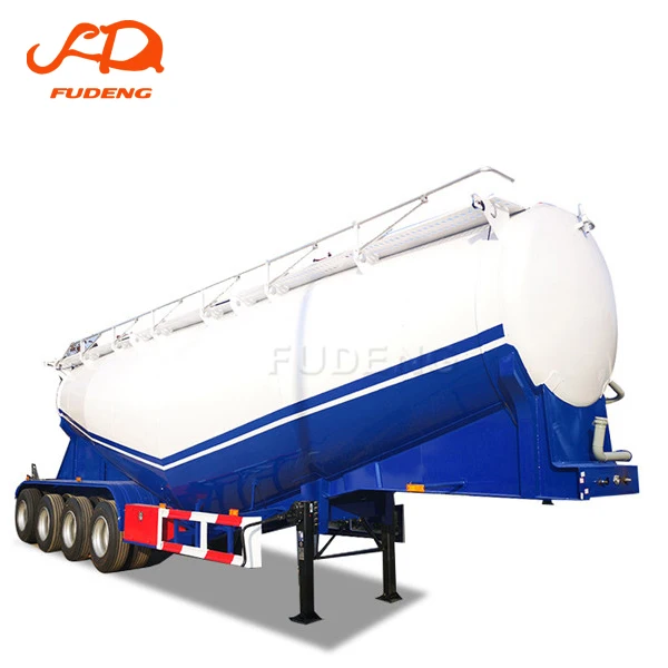 3axles 50ton 40m3 bulk cement trailer v type cement  bulk tank truck transporter bulk dry cement powder tank trailer