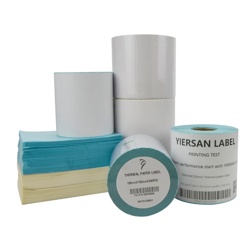 4 x 6 Inch waybill 350 pcs/roll dedicated thermal sensitive paper strong Self-adhesive label sticker roll